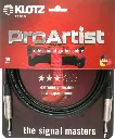Klotz Pro Artist Jack Cable Nickel 3m