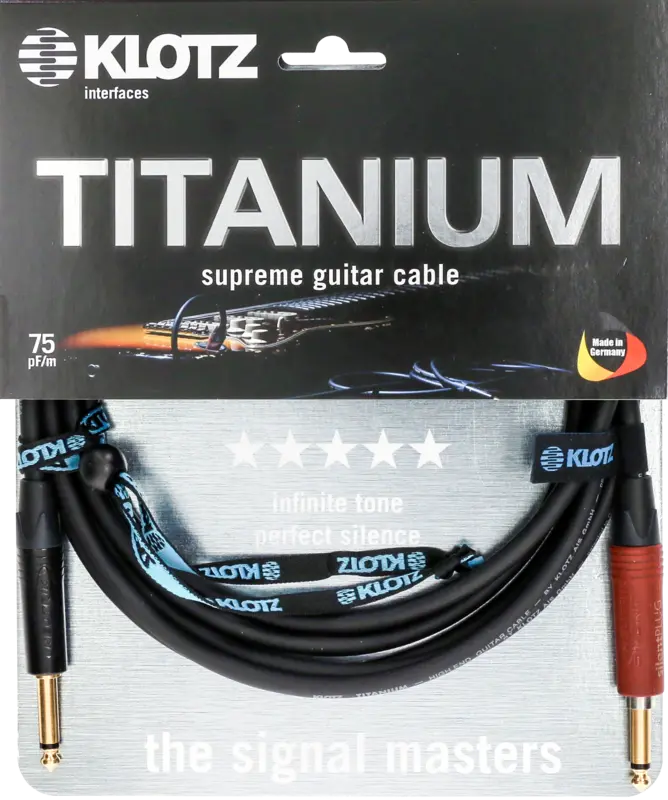 Klotz Titanium Supreme Jack Jack Cable 3m Silent Plug