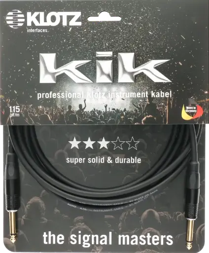 [KIKKG6.0PPSW] Klotz KIK Pro Instrument Cable Jack Jack Gold 6m