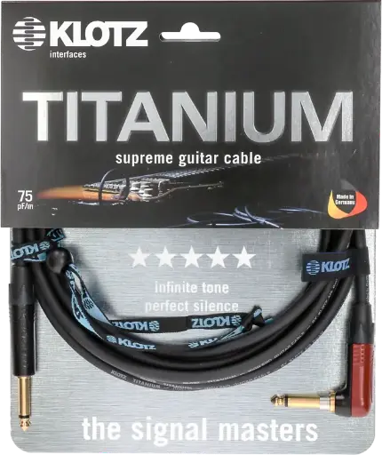 [TIR0300PSP] Klotz Titanium Supreme Jack Jack Cable 3m Straight Angled Silent Plug