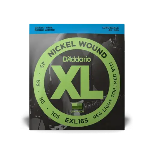 [EXL165] D'addario Regular Light Top/Medium Bottom Long Scale XL Nickel Bass Strings 45-105