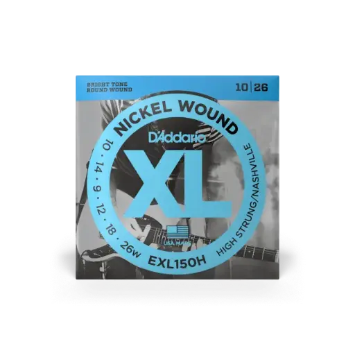 [EXL150H] D'addario EXL150H High Strung/Nashville Tuning XL Nickel Electric Guitar Strings 10-26 